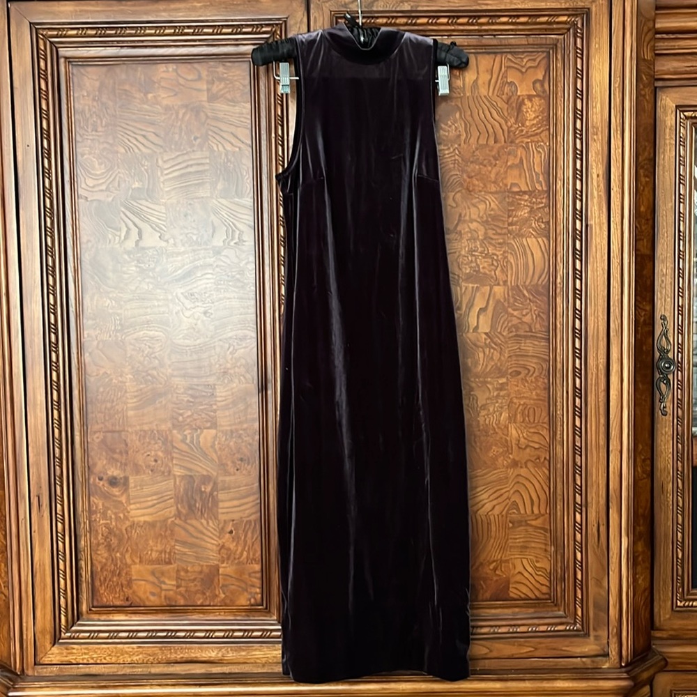 Velour midi dress
